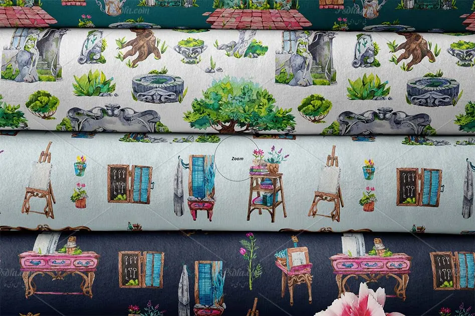 موکاپ و پیش نمایش پارچه تا خورده - 2 موکاپ و پیش نمایش پارچه تا خورده - 2