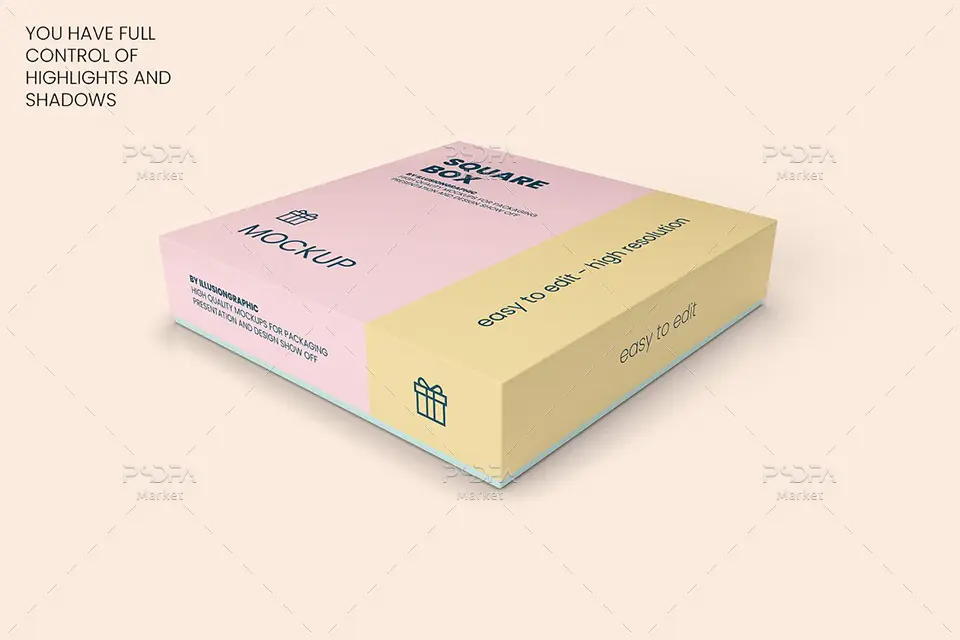 موکاپ جعبه شیرینی - 1 موکاپ جعبه شیرینی - 1