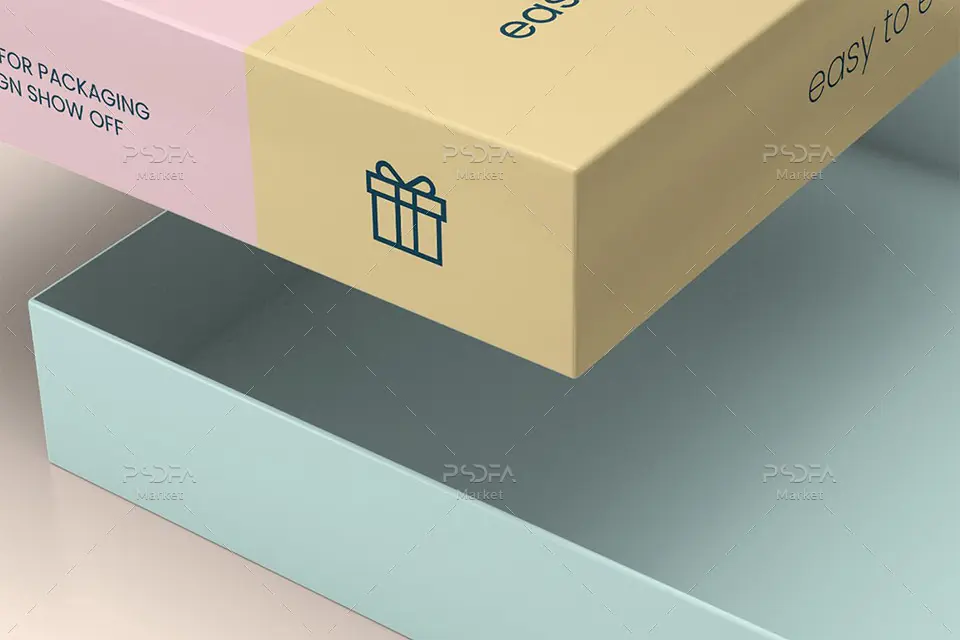 موکاپ جعبه شیرینی - 12 موکاپ جعبه شیرینی - 12