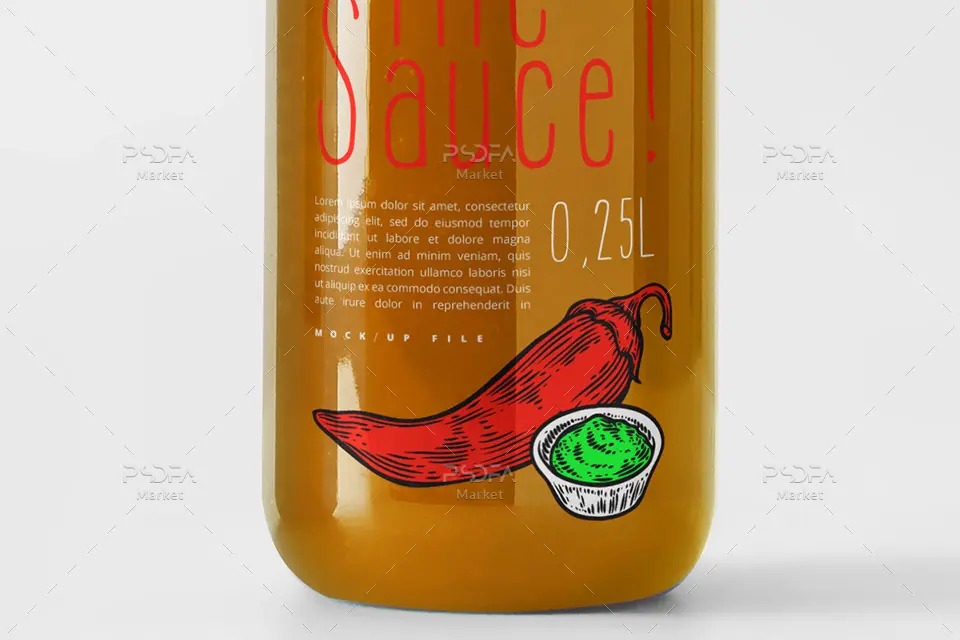 موکاپ شیشه سس - 3 موکاپ شیشه سس - 3