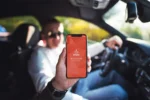 موکاپ آیفون ایکس در اتومبیل - 30