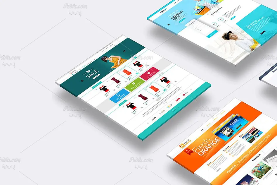 موکاپ سه بعدی وب سایت - 5 موکاپ سه بعدی وب سایت - 5